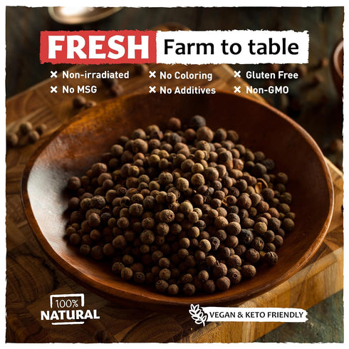 Eastanbul Allspice Berries Whole & Pure 3.5oz, Whole Allspice to be Ground Allspice Berries Whole, Pimento Seeds Jamaican Style, Malagueta Dulce, ...
